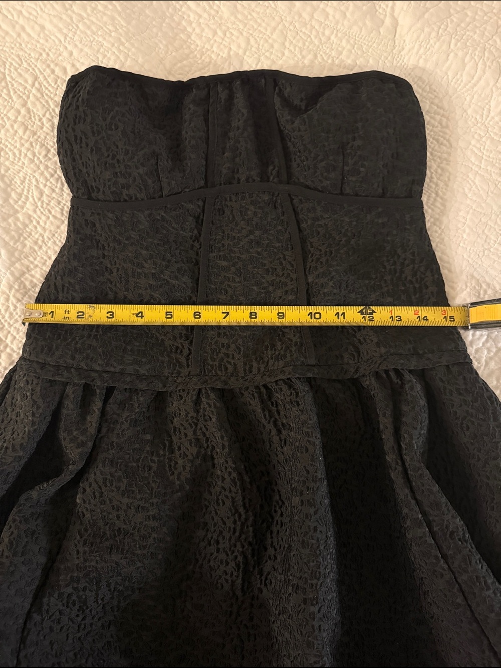 Jonathan Simkhai Black Strapless Textured Midi Dress-Sz 4 - Picture 10 of 10